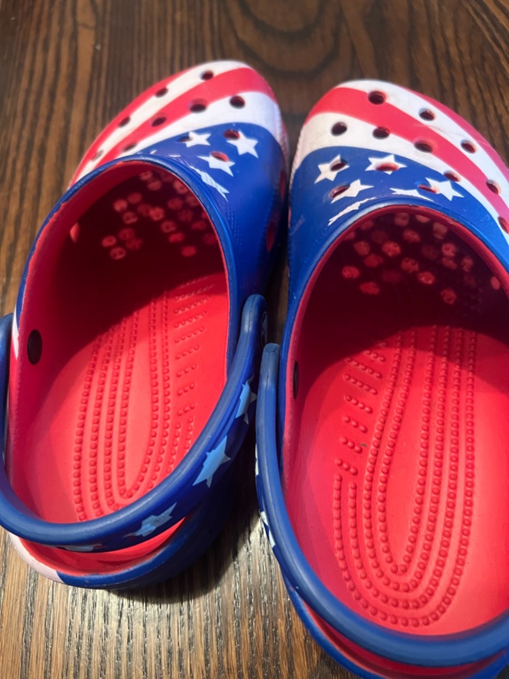 CROCS Kids' Red, White & Blue Star Slip-Ons